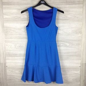 Love...Ady Blue Scoop Back Flounce Hem Dress size L